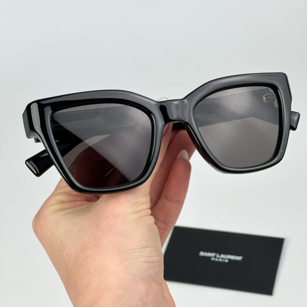 Saint Laurent SL641 001 BRAND NEW Sunglasses Black Cat Eye Unisex - Picture 3 of 14